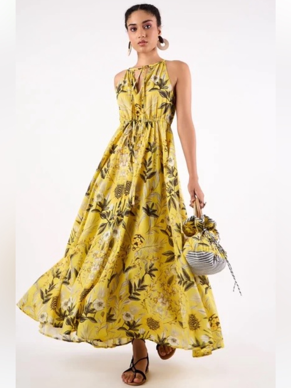 BEYOND by Vera Maxi Dress Size M Yellow